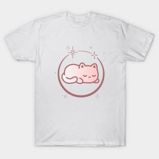 Cute Cat Kitten Kitty in Space Galaxy T-Shirt